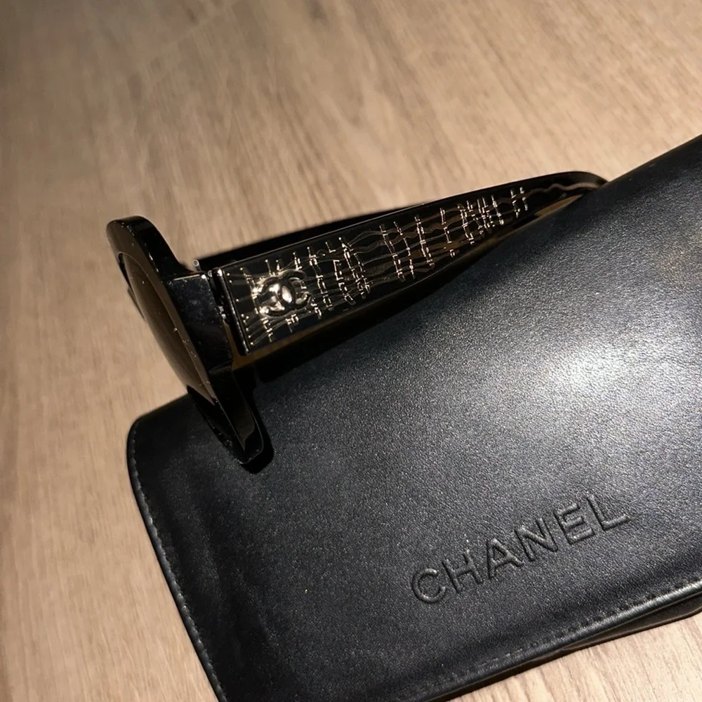 Chanel rounded square sunglasses with metal design